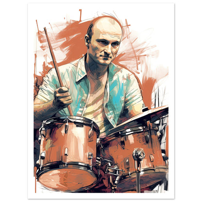 Phil Collins Rustic Drumming