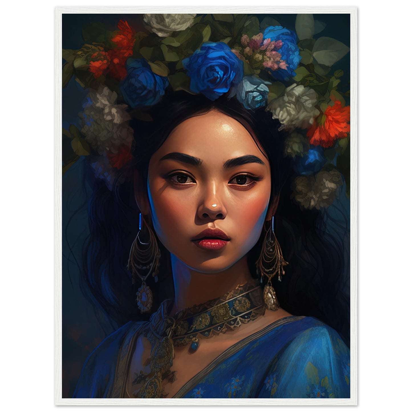 Floral Beauty Inspired By Frida Kahlo