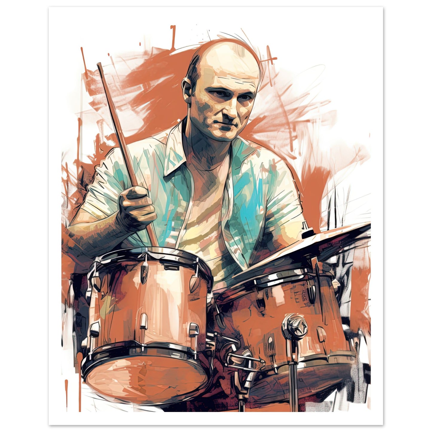 Phil Collins Rustic Drumming