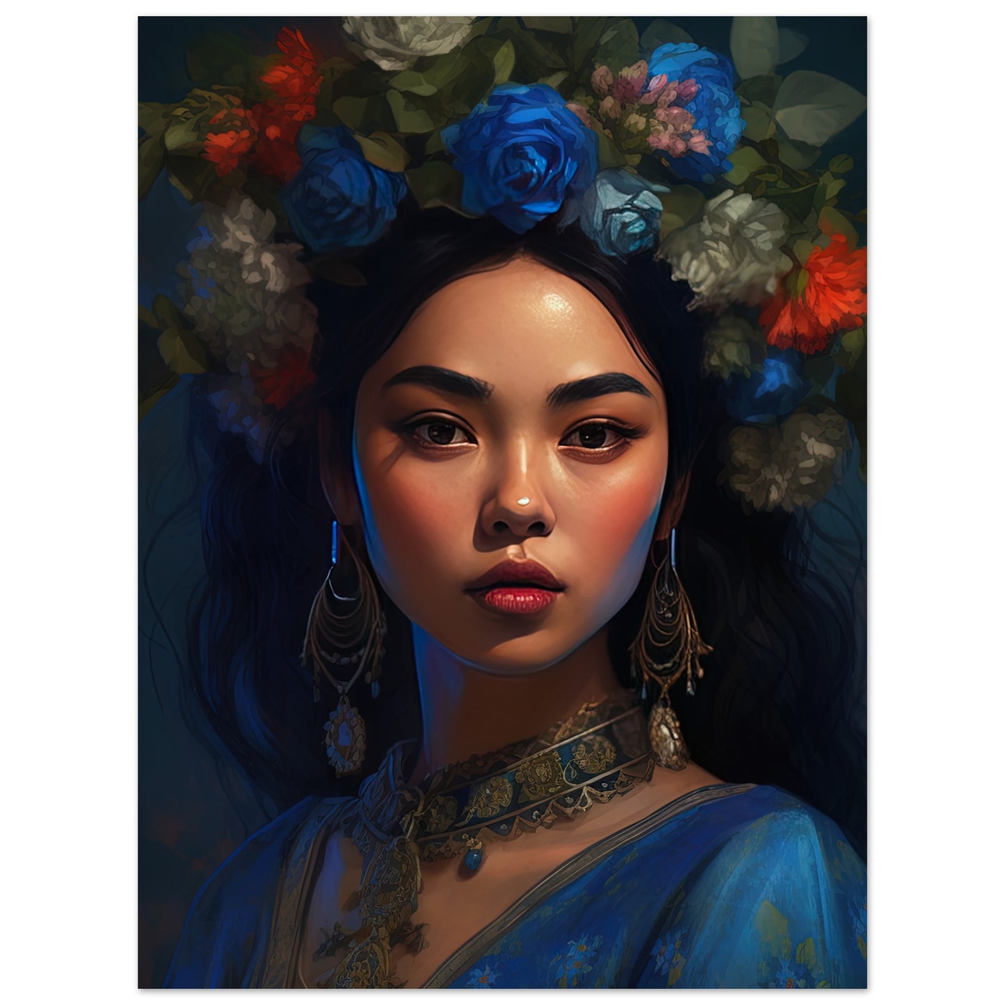 Floral Beauty Inspired By Frida Kahlo