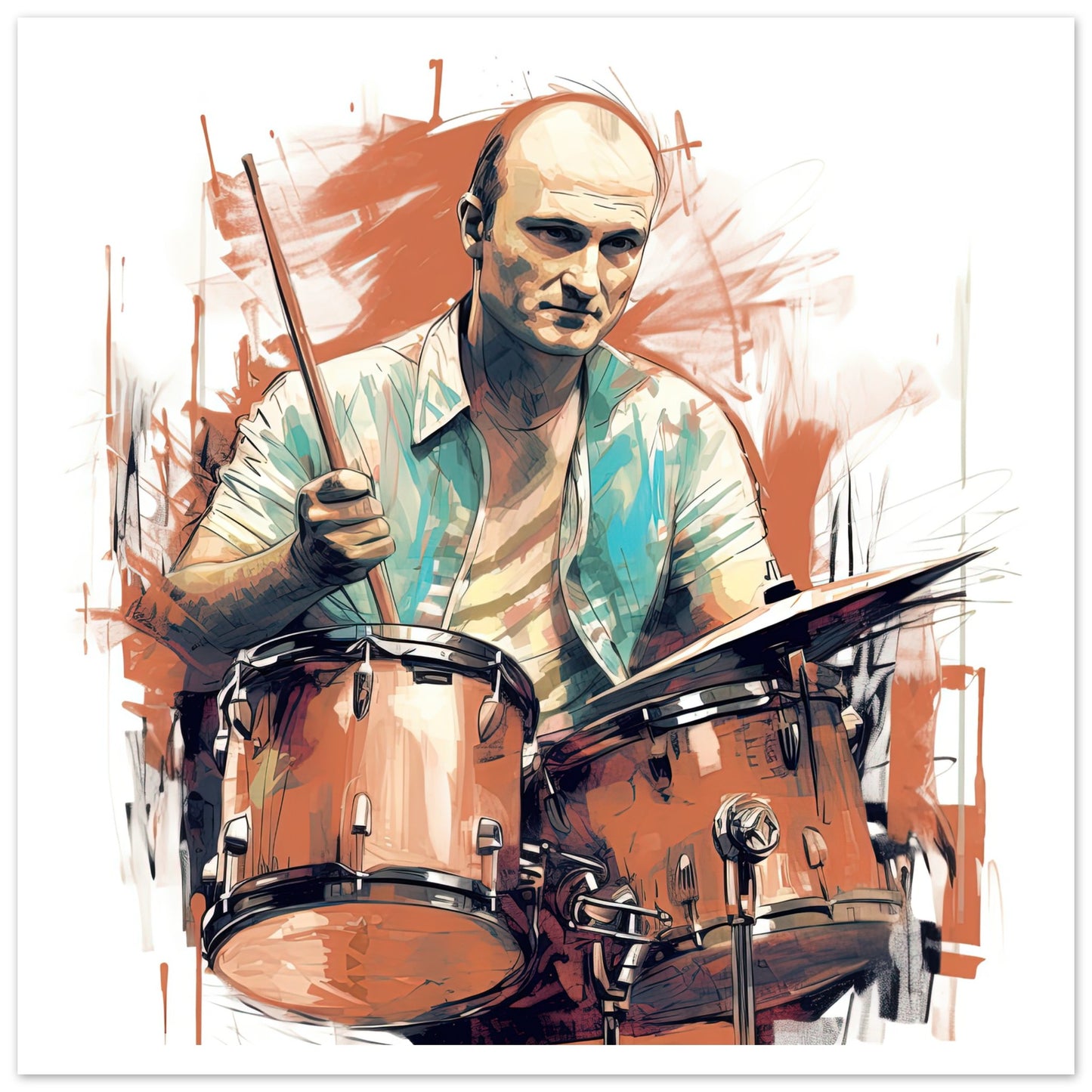 Phil Collins Rustic Drumming