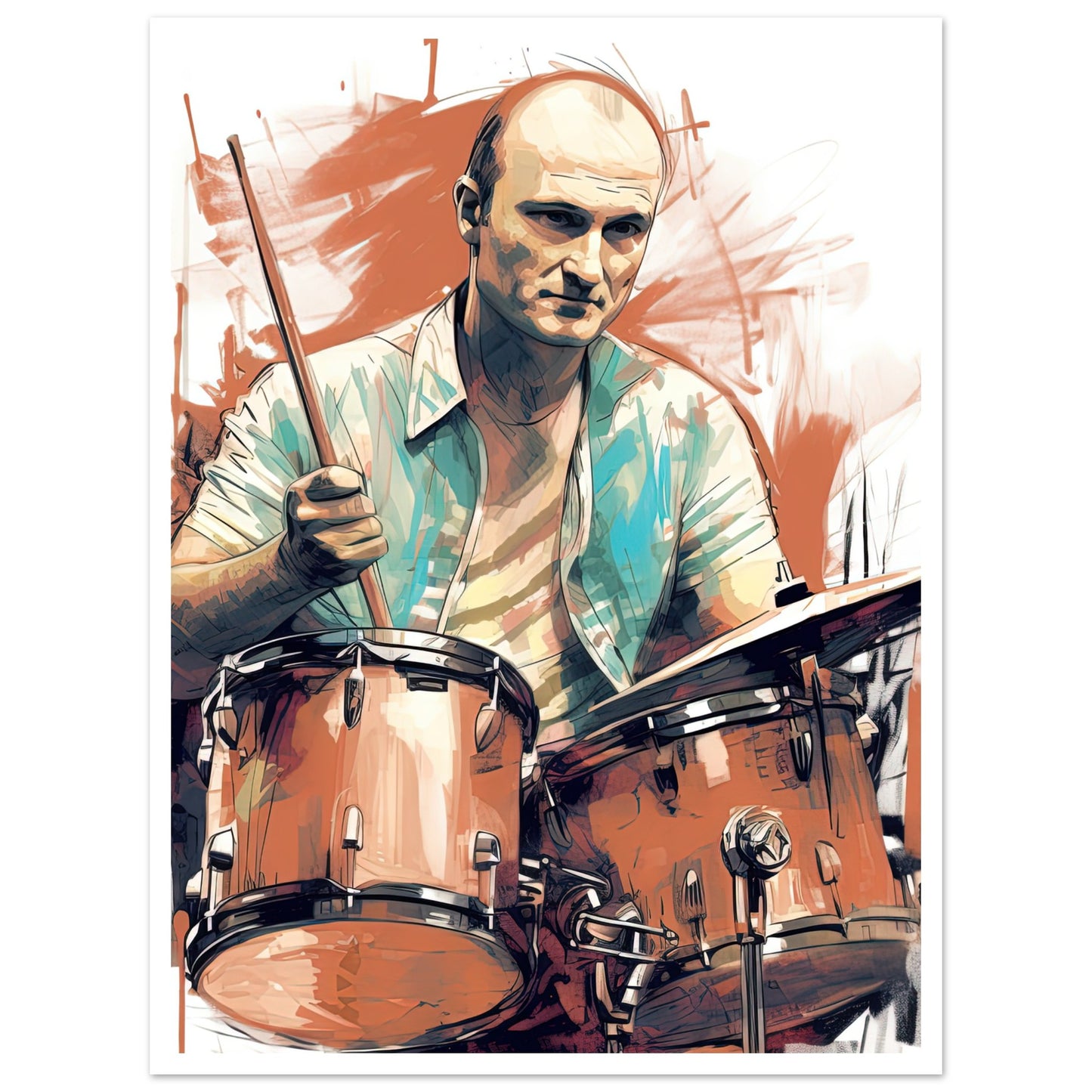 Phil Collins Rustic Drumming