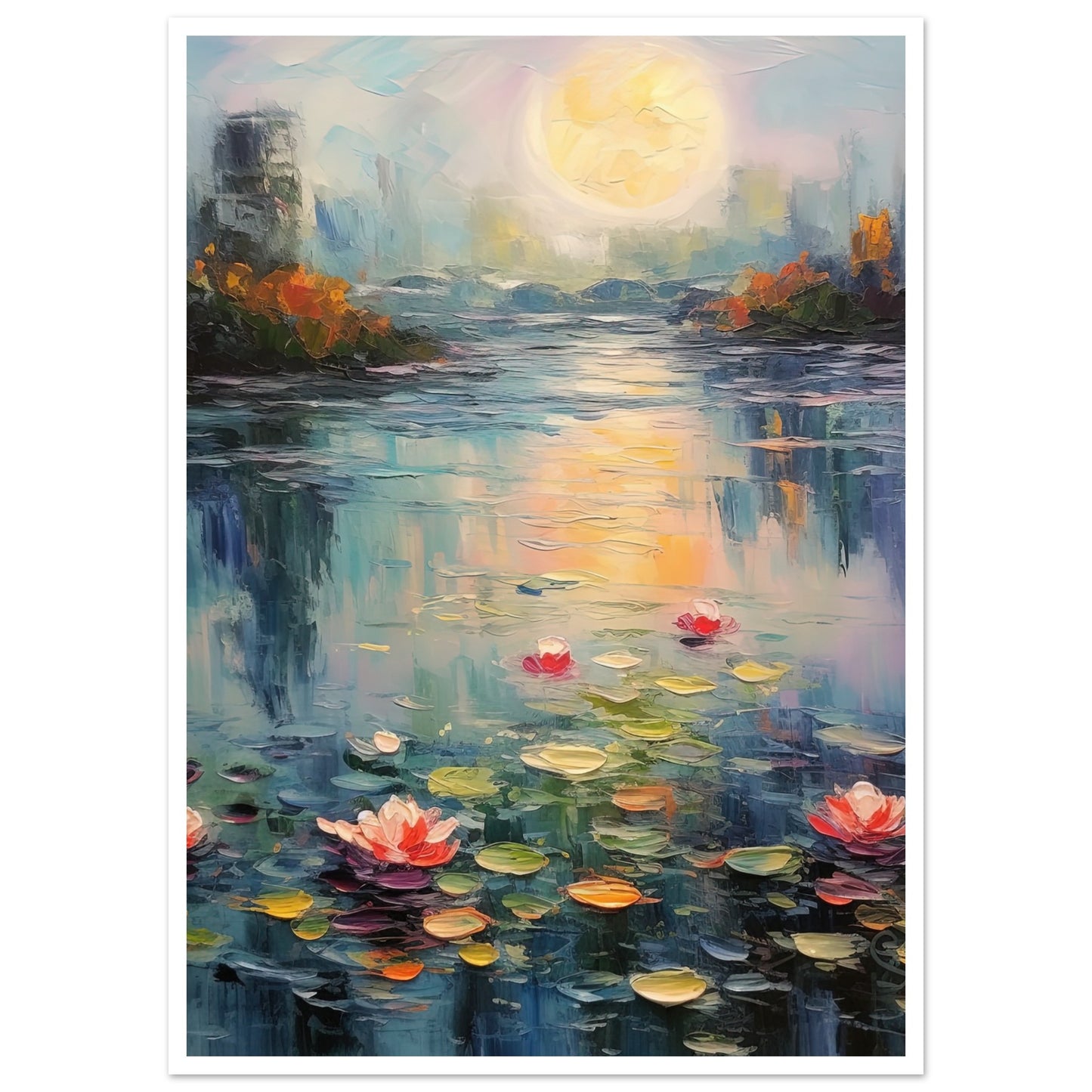 Tranquil Waters Inspired By Monet