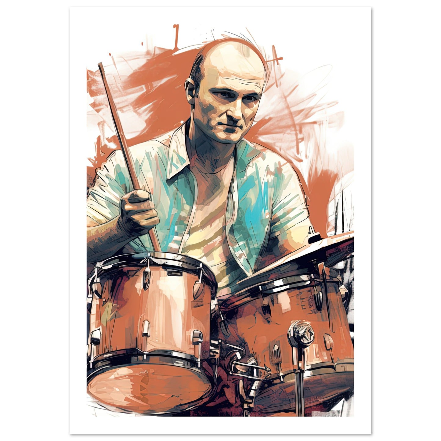 Phil Collins Rustic Drumming