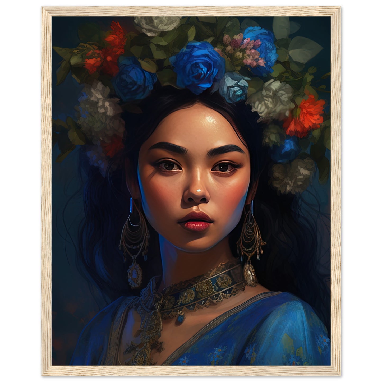 Floral Beauty Inspired By Frida Kahlo