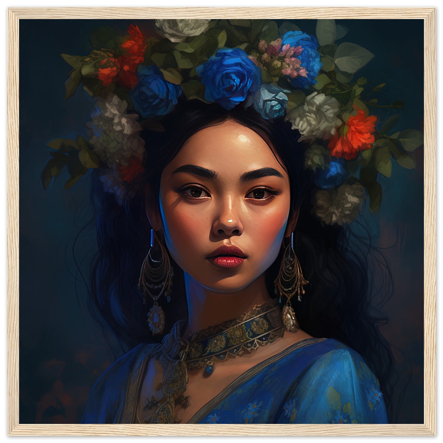 Floral Beauty Inspired By Frida Kahlo