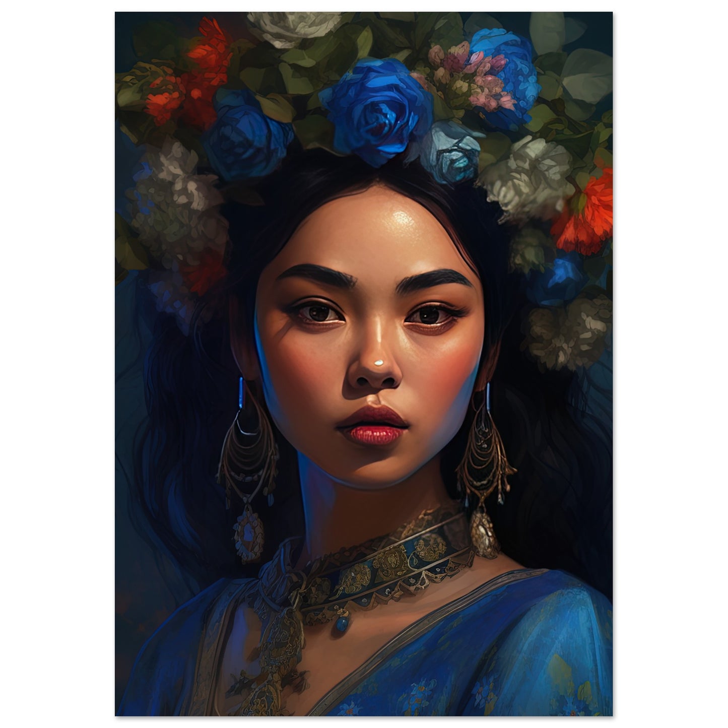 Floral Beauty Inspired By Frida Kahlo