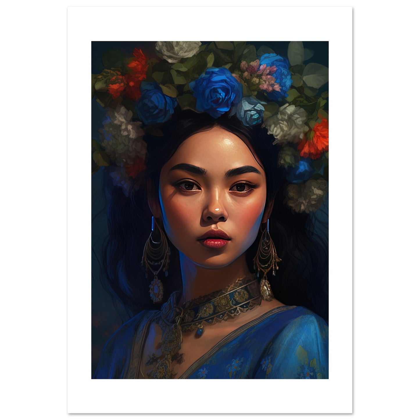 Floral Beauty Inspired By Frida Kahlo