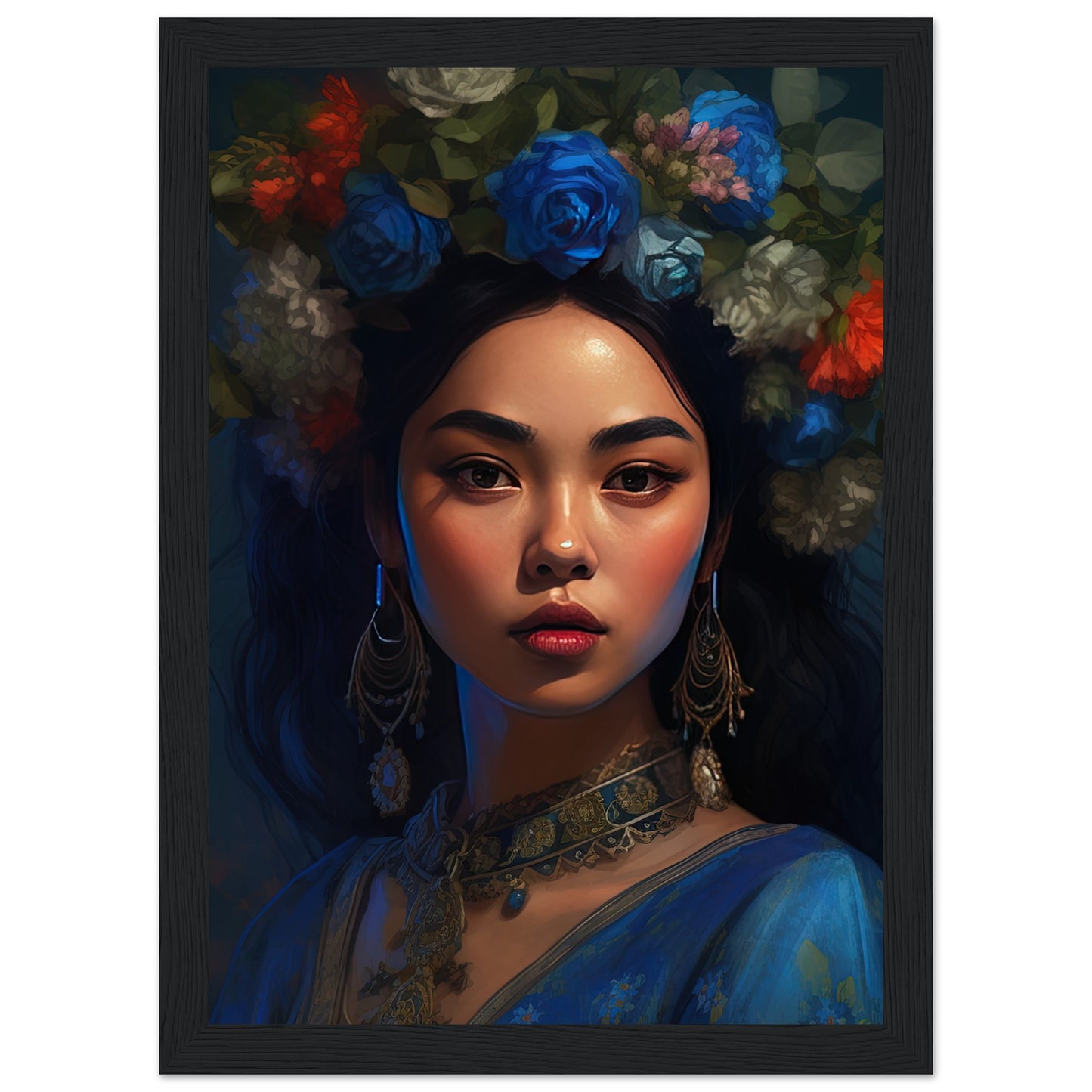 Floral Beauty Inspired By Frida Kahlo