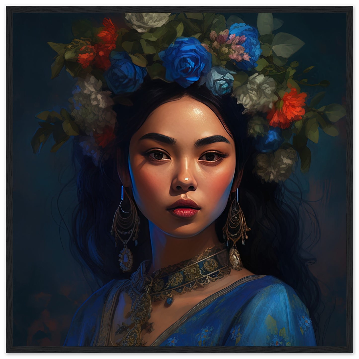 Floral Beauty Inspired By Frida Kahlo